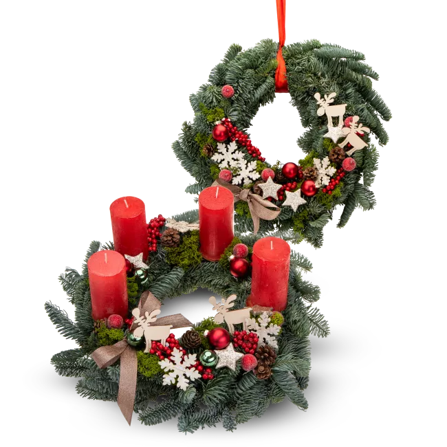 Christmas set of wreaths